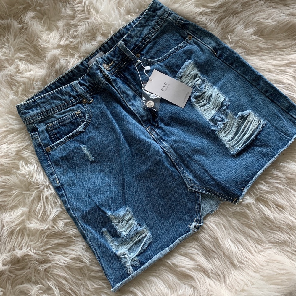 O & O clothing denim mini skirt